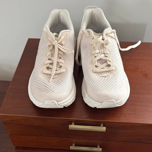 Hoka Cream Athletic Sneakers - Picture 6 of 6